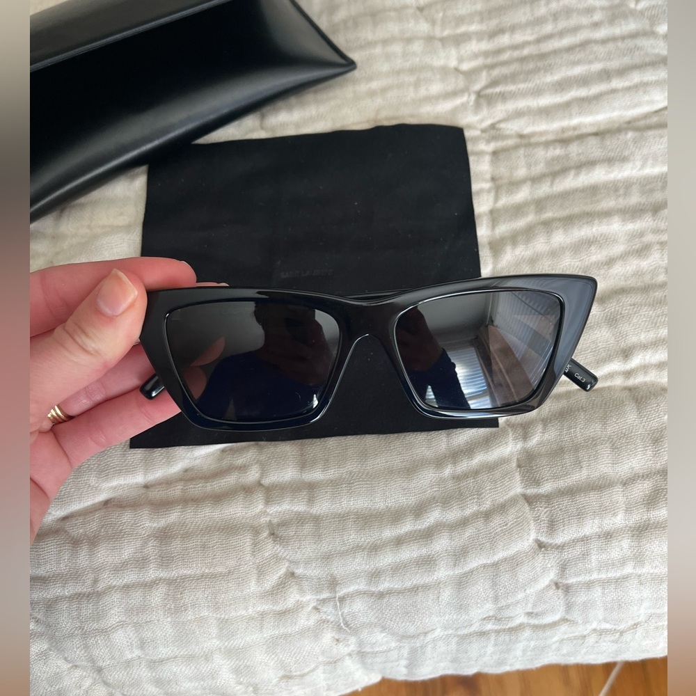 Authentic YSL Mica Cat Eye Sunglasses Black